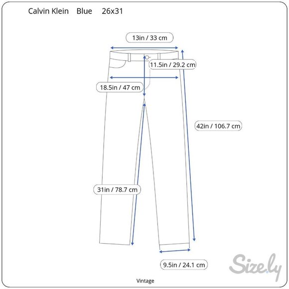 Calvin Klein Vintage 70s 80s Womens High-Waisted Blue Denim Straight Leg Jeans - Picture 8 of 8